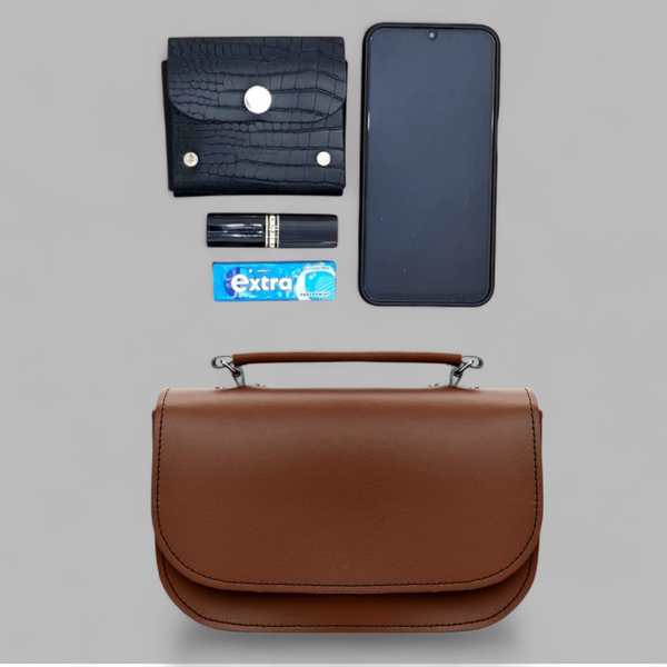 Aura Handmade Leather Bag - Chestnut
