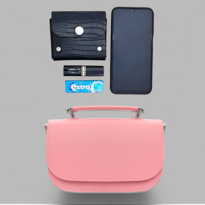 Aura Handmade Leather Bag - Pastel Violet