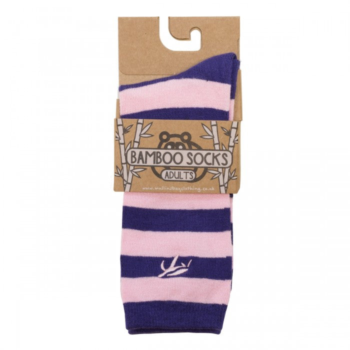 Mullins Bay Children's Bamboo Socks - Purple / Pink Stripe
