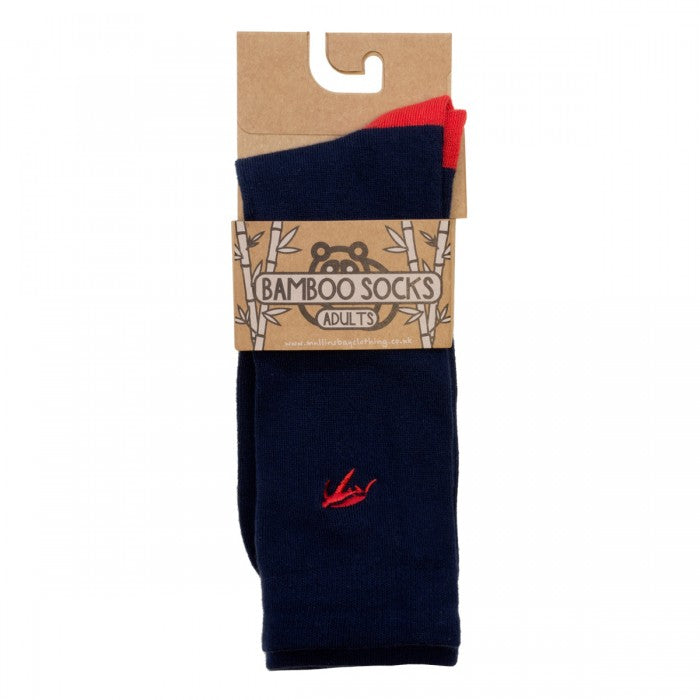 Chaussettes Enfant en Bambou Mullins Bay - Marine / Rouge