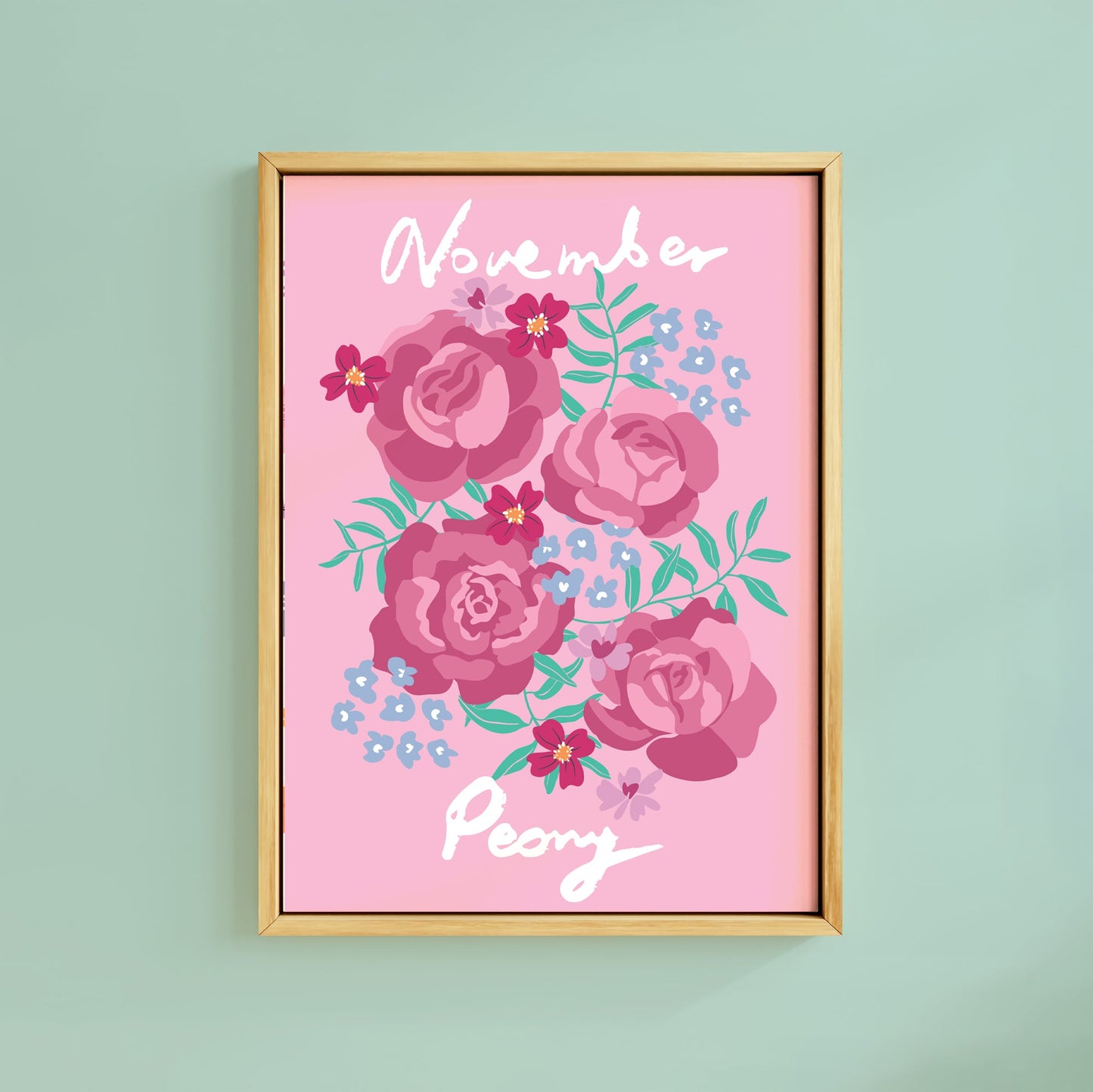 NOVEMBER PEONY BIRTH FLOWER PRINT