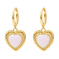 Adore Opal Heart Huggies | 18k Gold Plated