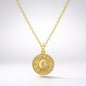 Alba Sun Coin Necklace | 18k Gold Plated