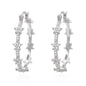 Aneira Star Hoop Earrings | 925 Sterling Silver