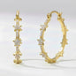 Aneira Star Hoop Earrings | 18K Gold Plated