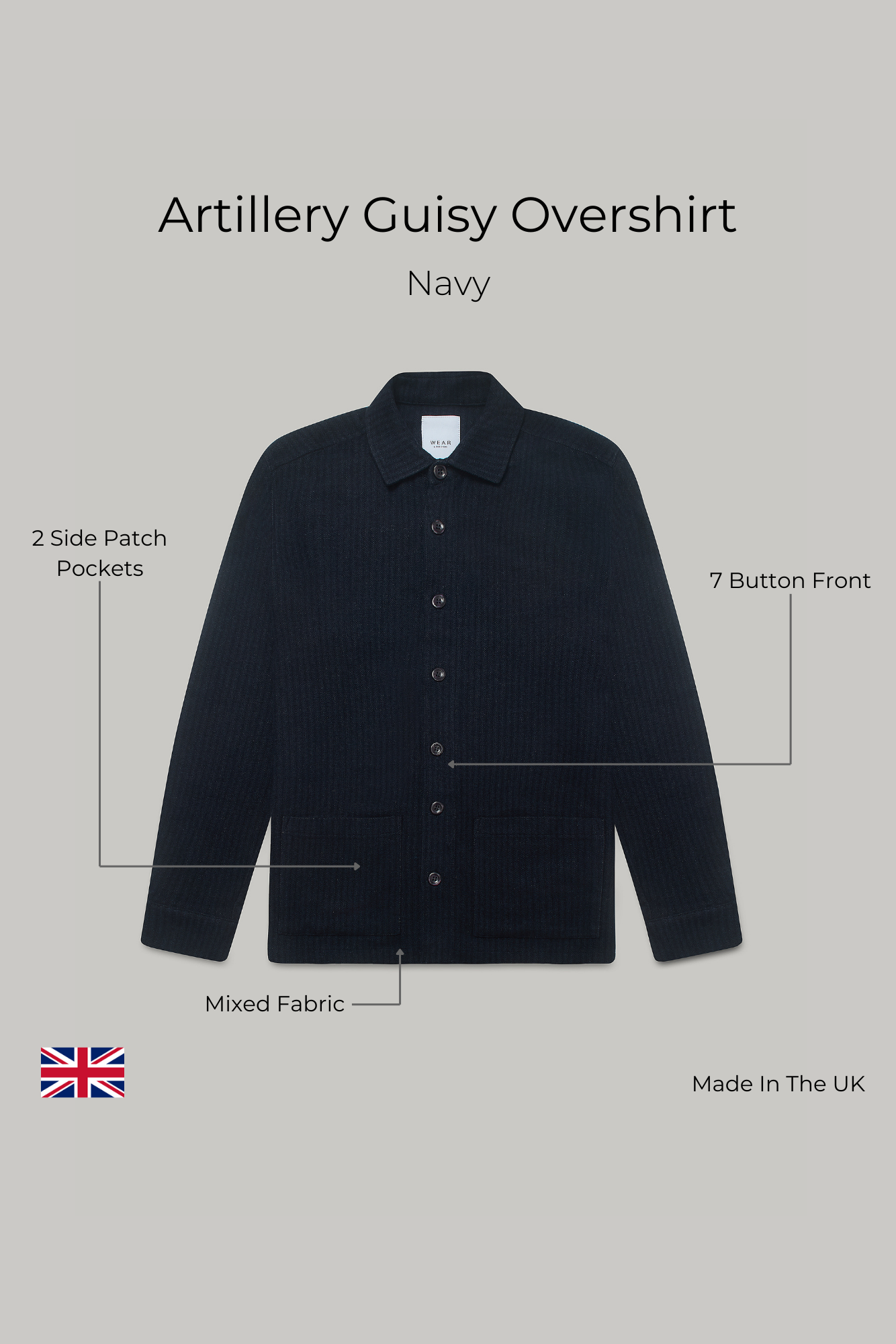 Artillery Guisy Overshirt - Navy