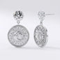 Boucles d'oreilles pendantes Aruna Sun Coin | Argent sterling 925