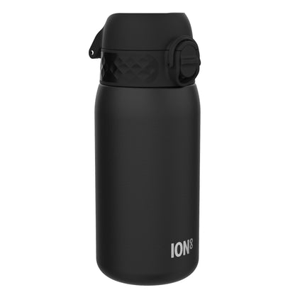 Leak Proof Thermal Steel Water Bottle, Insulated, Black, 320ml (11oz)