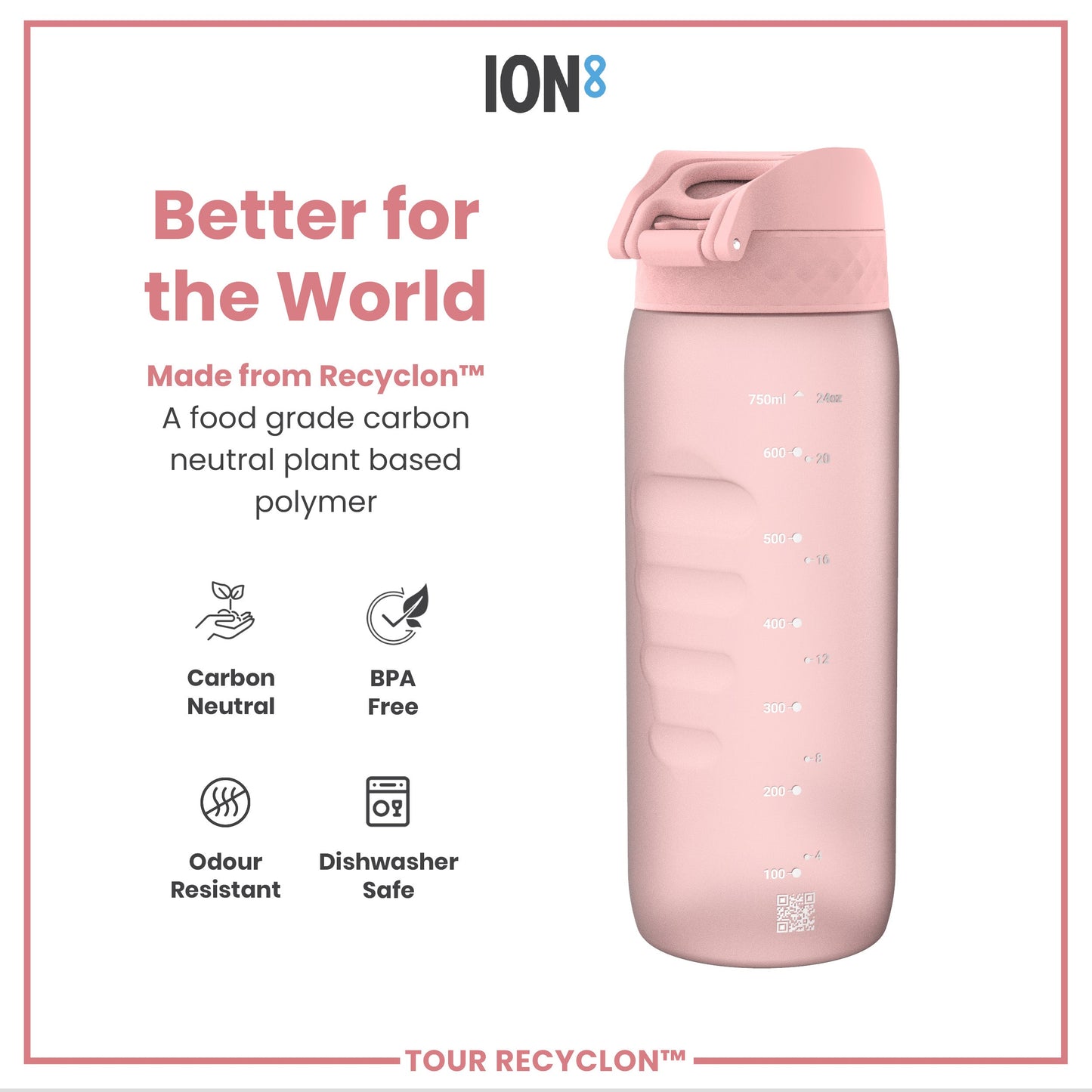 Bottle, Recyclon, Rose Quartz, 750ml