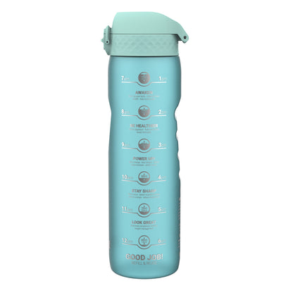Leak Proof 1 Litre Water Bottle with Times to Drink, Recyclon, Sonic Blue, 1L