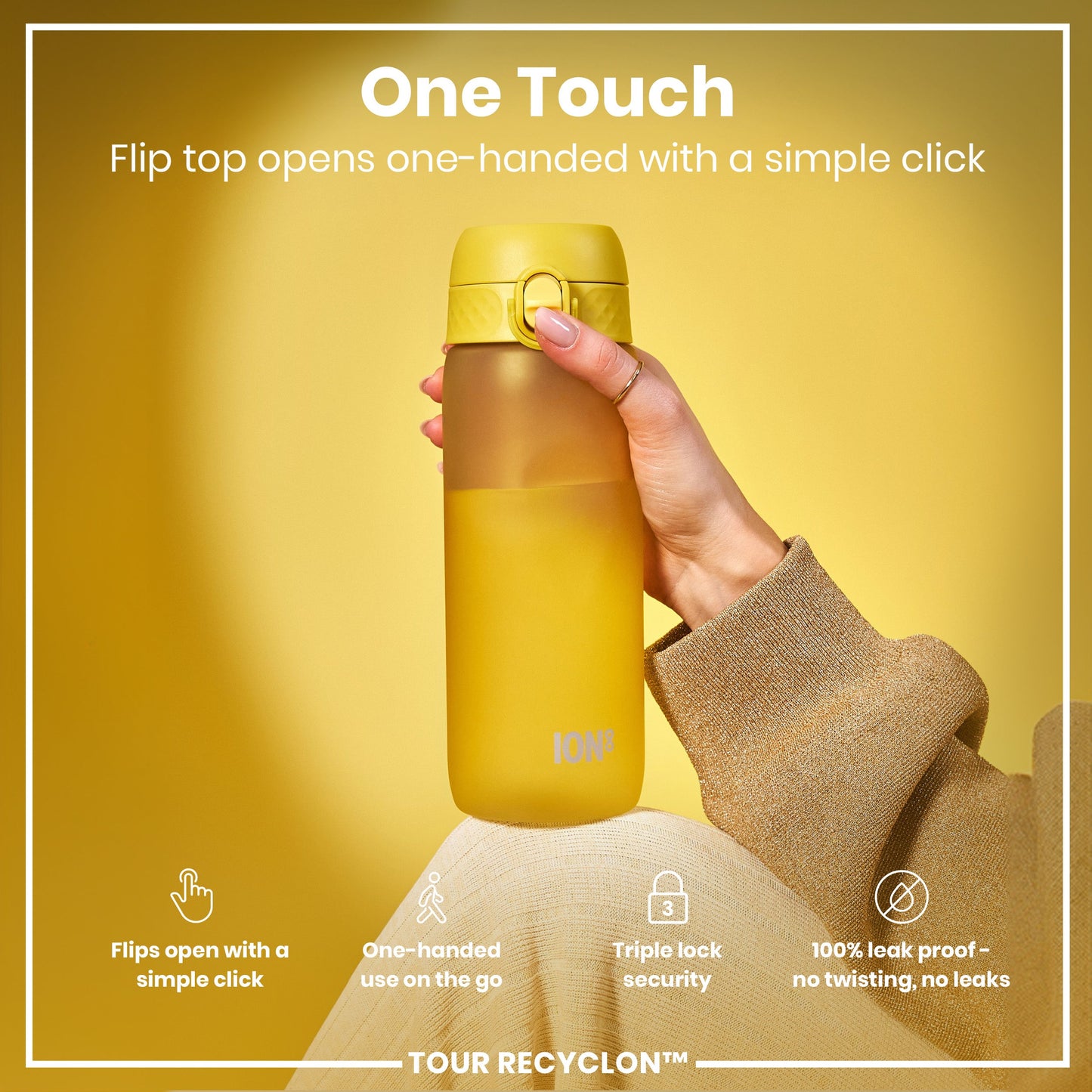 Bottle, Recyclon, Yellow, 750ml