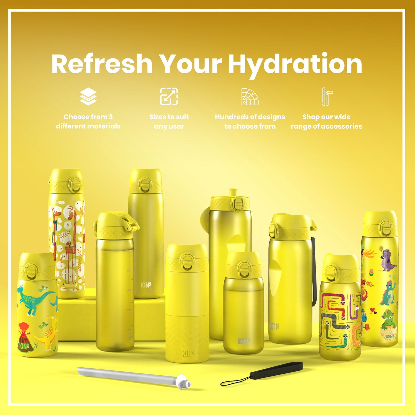 Bottle, Recyclon, Yellow, 750ml