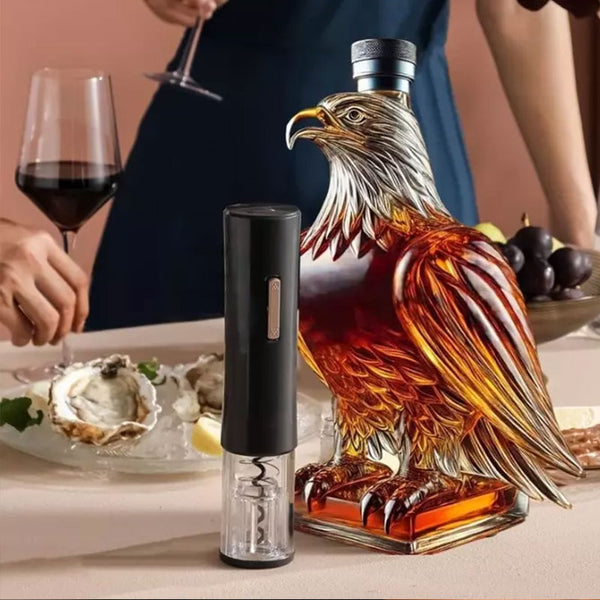 Carafe à Whisky en forme de Petit Aigle. Idéale pour Papa ou votre Mari. Bouteille en Verre Exquise, Parfaite pour la Décoration de Noël.