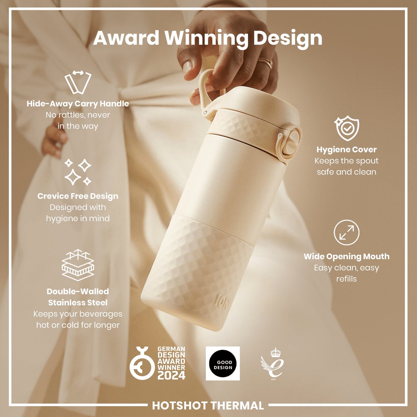 Insulated Steel, Travel Mug, Tuberose, 360ml