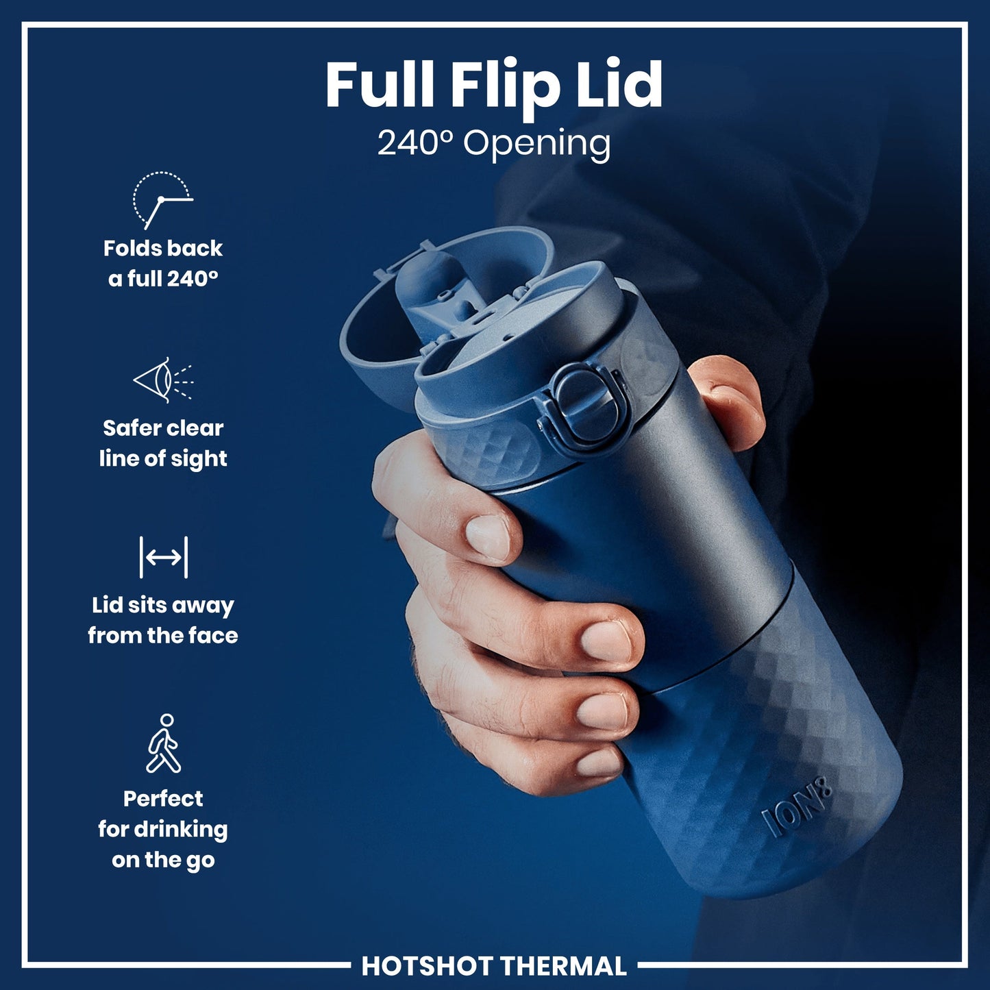 Insulated Steel, Travel Mug, Ash Navy, 360ml