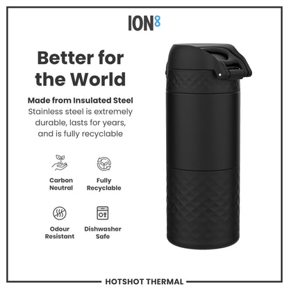 Insulated Steel, Travel Mug, Black, 360ml