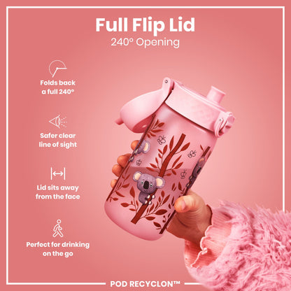 Leak Proof Kids Water Bottle, Recyclon, Koalas, 350ml (12oz)