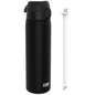 Leak Proof Medium Water Bottle with Straw, Recyclon, Black, 500ml (18oz)