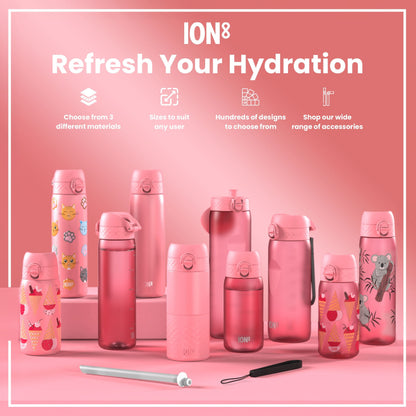 Leak Proof Thermal Steel Water Bottle, Insulated, Ladybugs, 320ml (11oz)