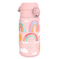 Leak Proof Kids Water Bottle, Stainless Steel, Rainbows, 400ml (13oz)
