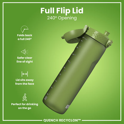 Leak Proof 1 litre Water Bottle, Recyclon, Khaki Green, 1L