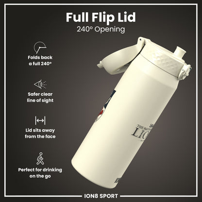 Lions X ION8 Insulated Steel Water Bottle, British & Irish Lions, Crest, 750ml (24oz)