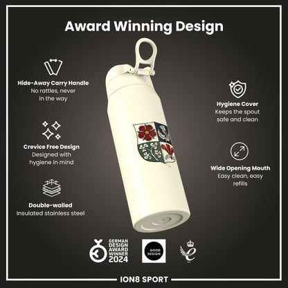 Lions X ION8 Insulated Steel Water Bottle, British & Irish Lions, Crest, 750ml (24oz)