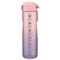 Leak Proof 1 Litre Water Bottle with Times to Drink, Recyclon, Purple & Rose, 1L