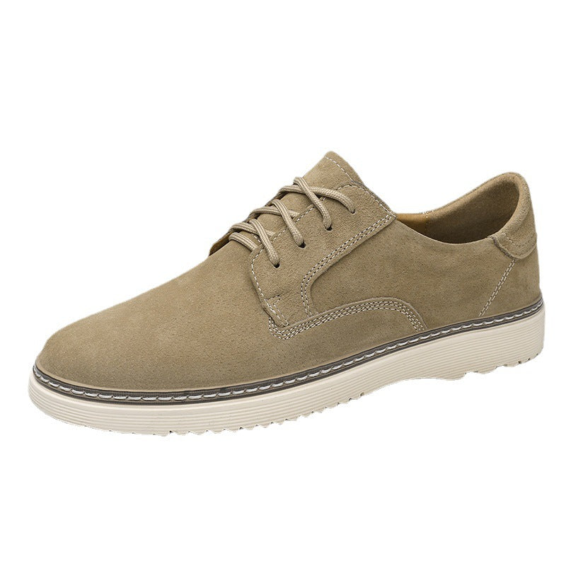Men's Round Toe Leather Casual Shoes