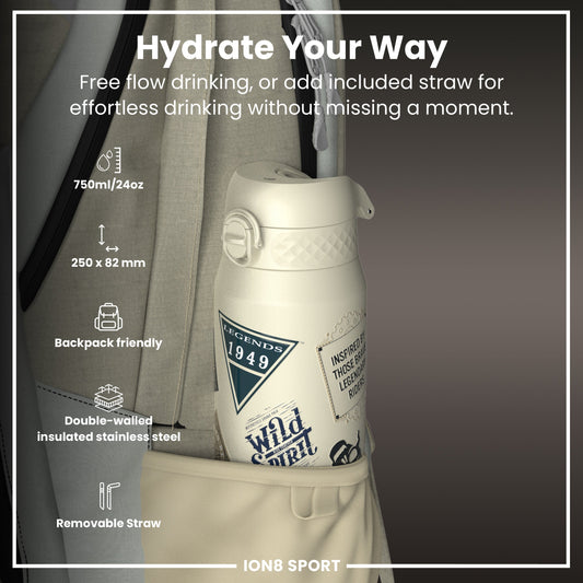 MotoGP x ION8 Insulated Steel Water Bottle, MotoGP Classic Legends, 750ml (24oz)