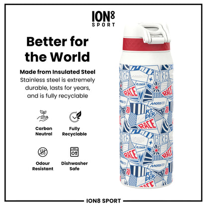 MotoGP x ION8 Insulated Steel Water Bottle, MotoGP Street, 750ml (24oz)