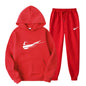 Hooded pullover printed sweatpants
