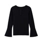 Horn long sleeved round neck knitted sweater