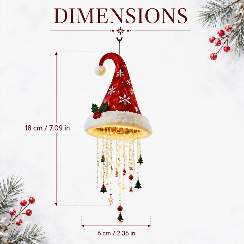 Lighted Santa Hat Hanging Chandelier