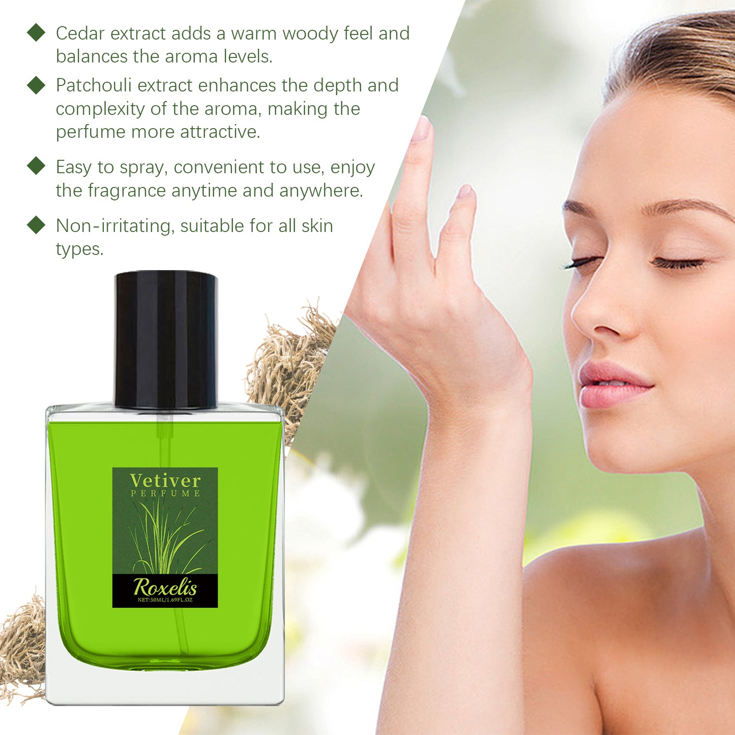 Roxelis Vetiver Fresh Perfume
