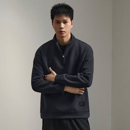 Retro Half Zip Pullover Sweatshirt
