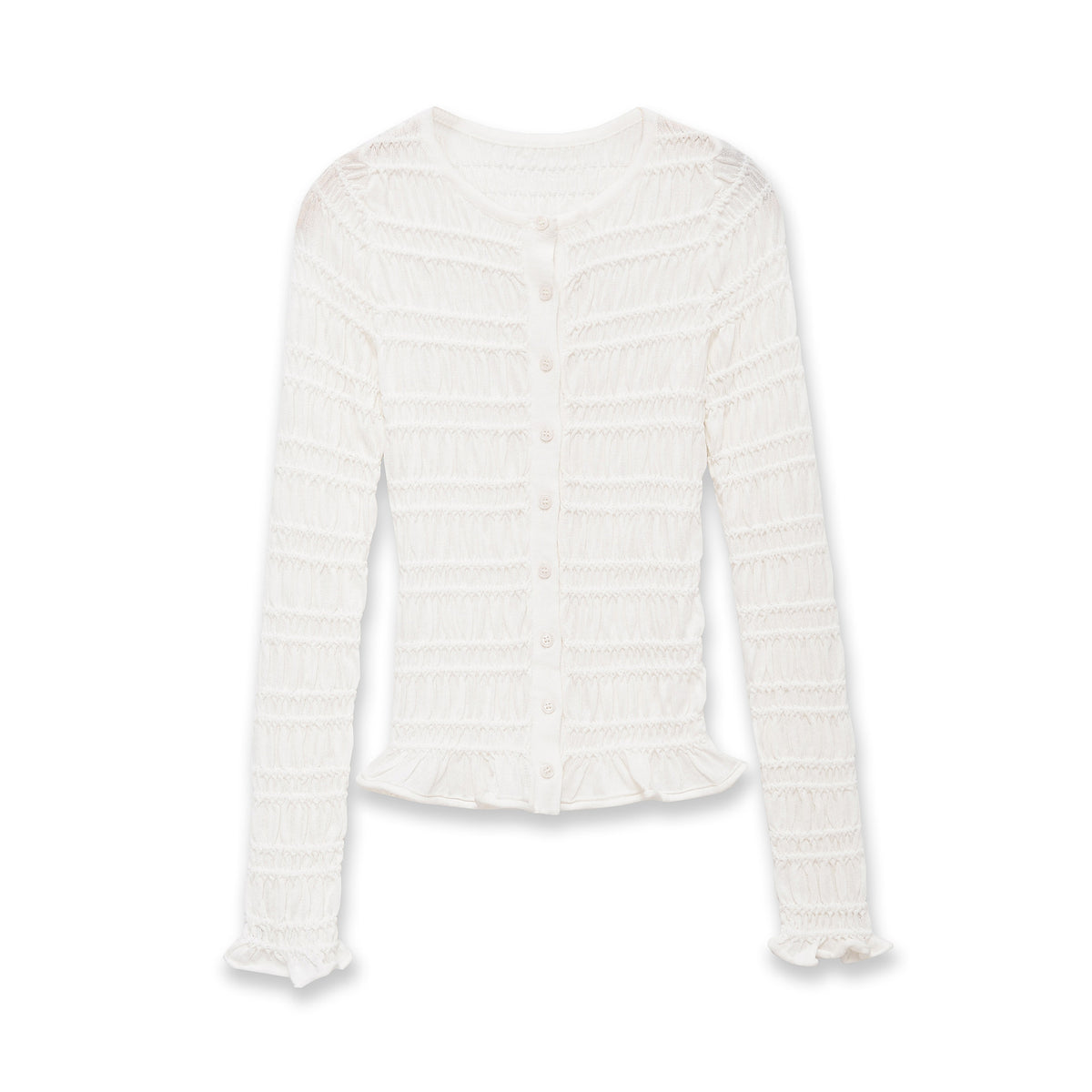 Long sleeved round neck top