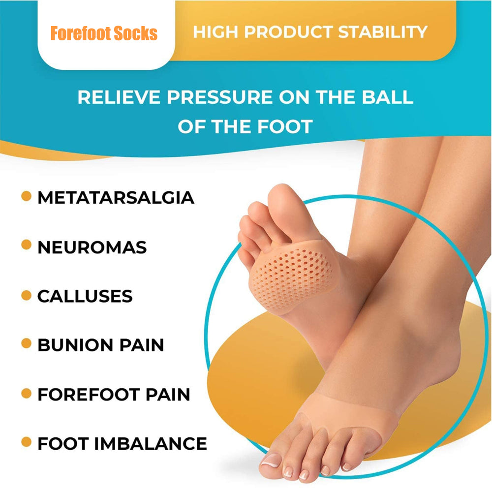 Silicone Forefoot Cushion Pads (2 Pairs)
