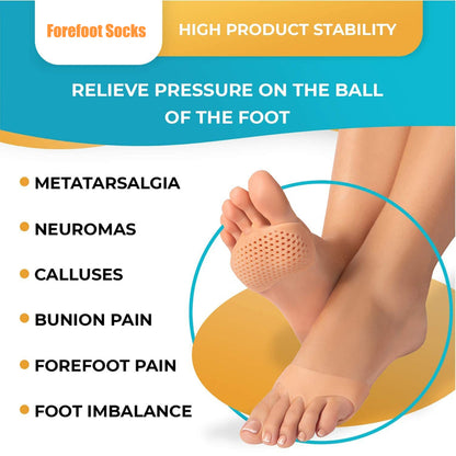 Silicone Forefoot Cushion Pads (2 Pairs)