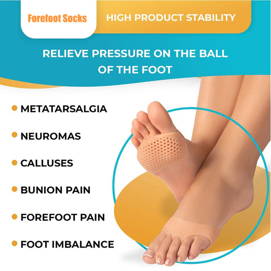 Silicone Forefoot Cushion Pads (2 Pairs)