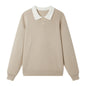 Long Sleeve Turn-Down Collar Knit Sweater