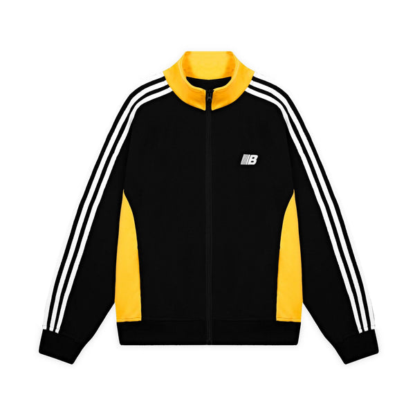 Color Block Three-Stripes Baseball Jacket