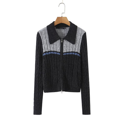 Wool Blend Slim Fit Short Cardigan