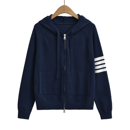 Colour Block Zip Hoodie
