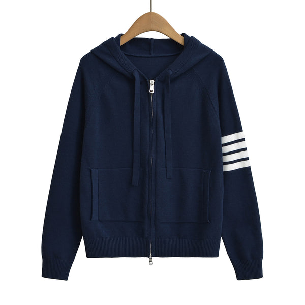 Colour Block Zip Hoodie