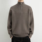 Men's  Relaxed Fit Stand Collar Knitted Jacket