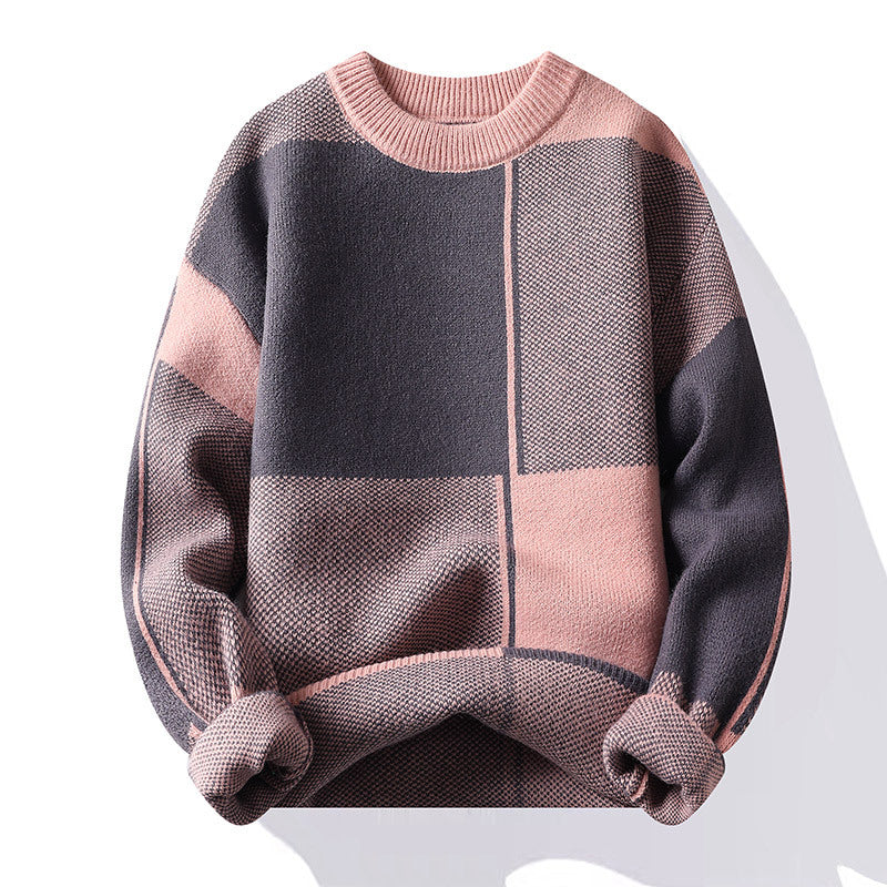 Casual Geometric Knit Sweater