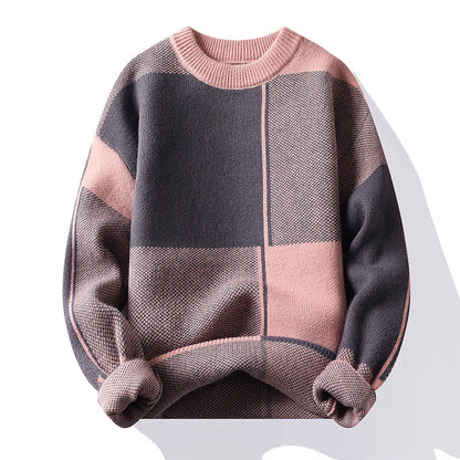 Casual Geometric Knit Sweater