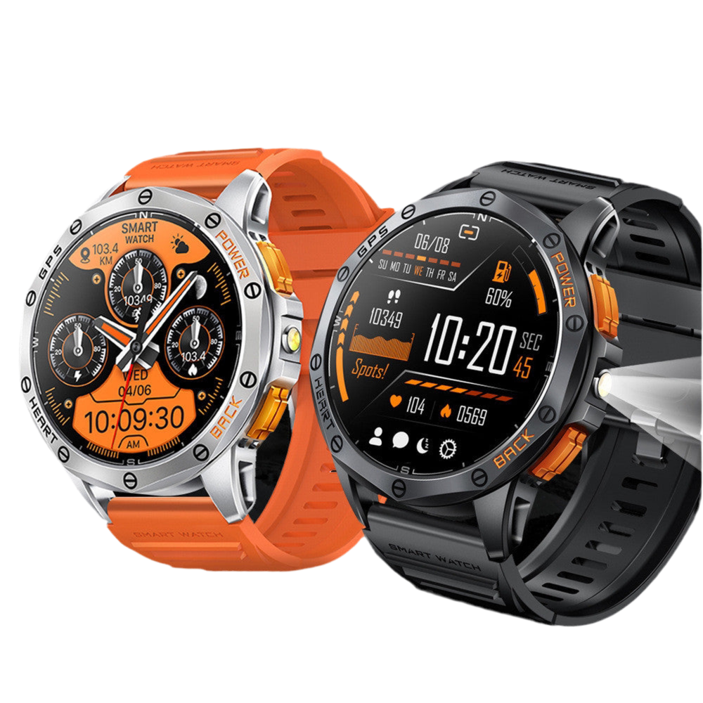 Montre intelligente K67 Bluetooth avec boussole et écran AMOLED