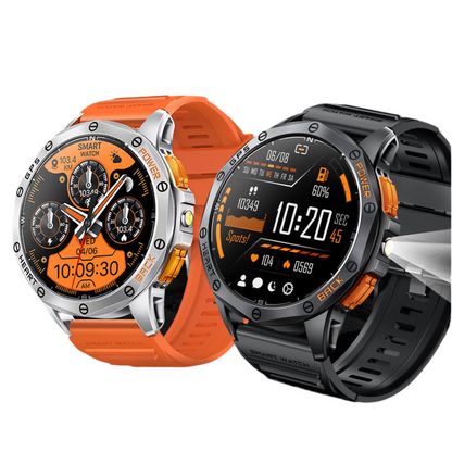 Montre intelligente K67 Bluetooth avec boussole et écran AMOLED